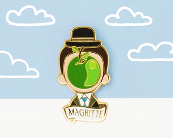 Rene Magritte Brooch - Artist Enamel Lapel Pin Gift