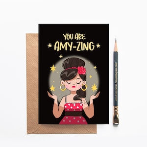 Amy Winehouse Birthday Card You are amazing AMY CARD