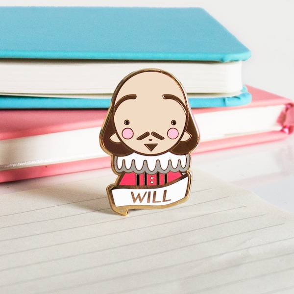 William Shakespeare Pin Brooch - Theatre History Gift