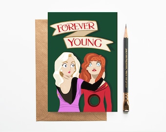 Death Becomes Her Birthday Card - Meryl Streep Goldie Hawn -  90s Movie Pop culture