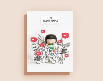 Plant Lover Greetings Card - plant card for her him