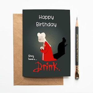 Carte d'anniversaire Dracula de Bram Stoker - carte d'anniversaire horreur - film - humour noir gothique - carte vampire drôle