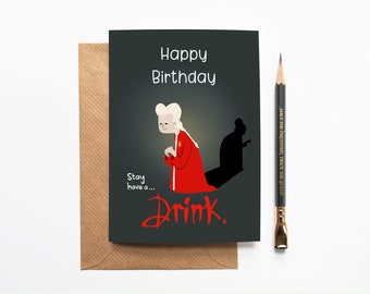 Bram Stoker's Dracula Birthday Card - Horror birthday card - Movie Film - Dark Humour Goth - Funny Vampire Card