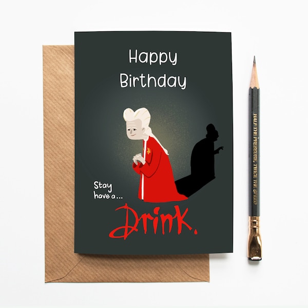 Bram Stoker's Dracula Birthday Card - Horror birthday card - Movie Film - Dark Humour Goth - Funny Vampire Card