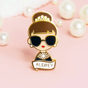 Audrey Hepburn Enamel Pin Brooch Bestseller image 1