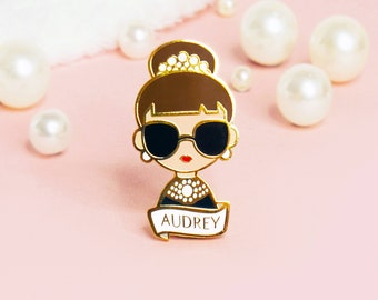 Audrey Hepburn Enamel Pin Brooch Bestseller