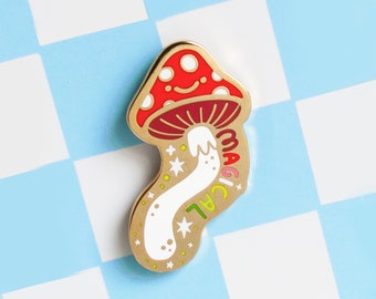 Mushroom Enamel Pin - Magical - Cute Mushroom Toadstool - gift for Mushroom lover