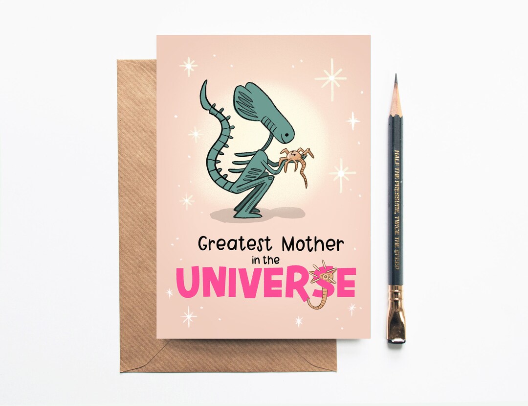 Alien Card for Mom Birthday Card or Mother's Day Card for Mom Sci Fi ...