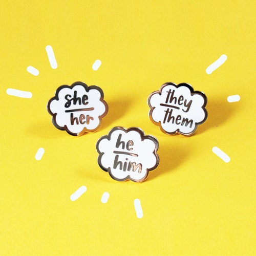 Pronouns Pin They Them Pin He Him Pin She Her Pin Ze Zir - Etsy UK