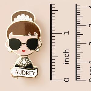 Audrey Hepburn Enamel Pin Brooch Bestseller image 3