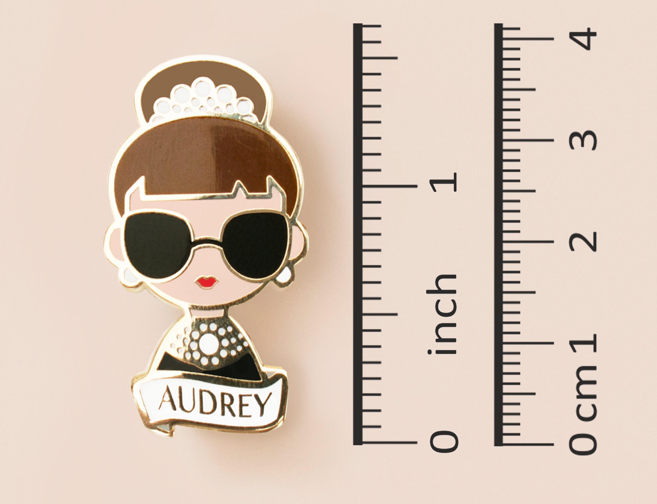 Audrey Hepburn Enamel Pin Brooch Bestseller Jewellery Brooches Pins & Clips Brooches 