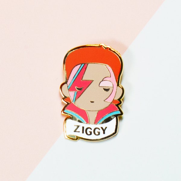 David Bowie ZIGGY Pin Brooch badge gift