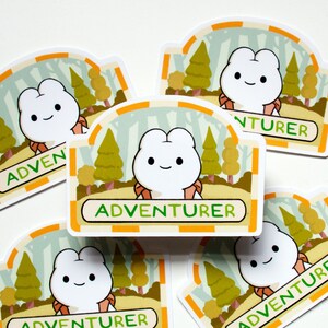 Sticker lapin aventure - Sticker camping mignon Foo Bun
