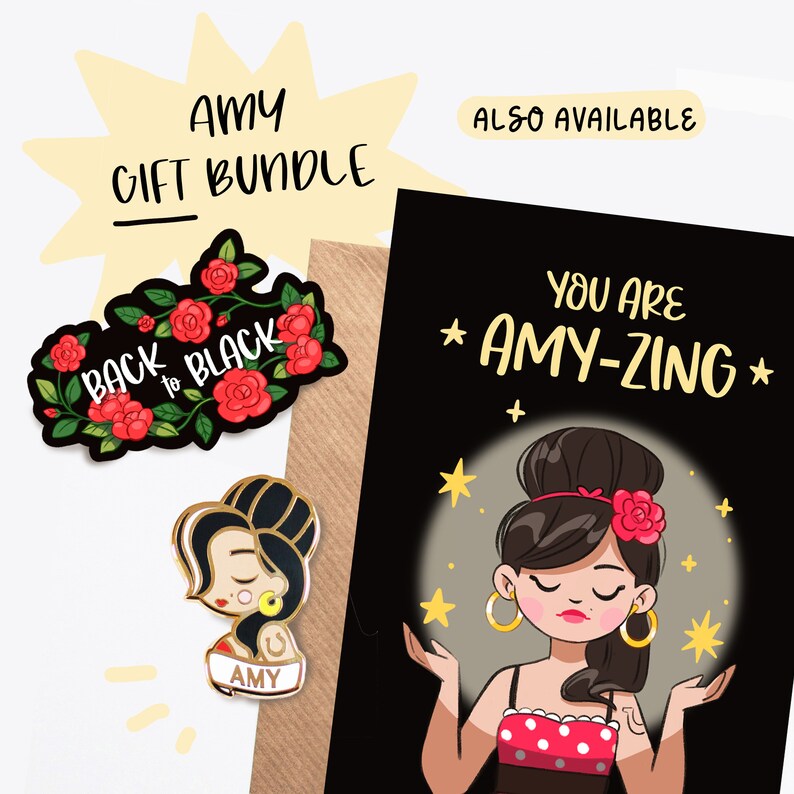 Amy Winehouse Birthday Card You are amazing AMY GIFT BUNDLE