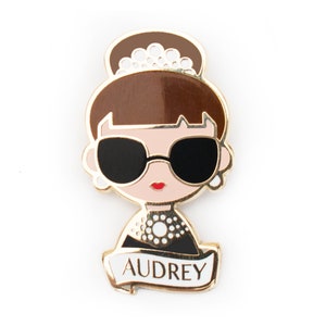 Audrey Hepburn Enamel Pin Brooch Bestseller image 2
