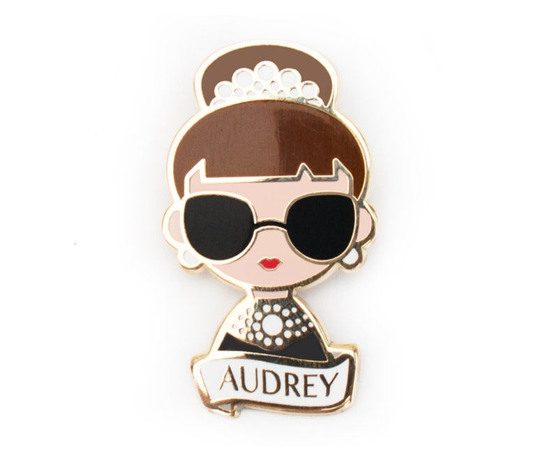 Audrey Hepburn Enamel Pin Brooch Bestseller image 2