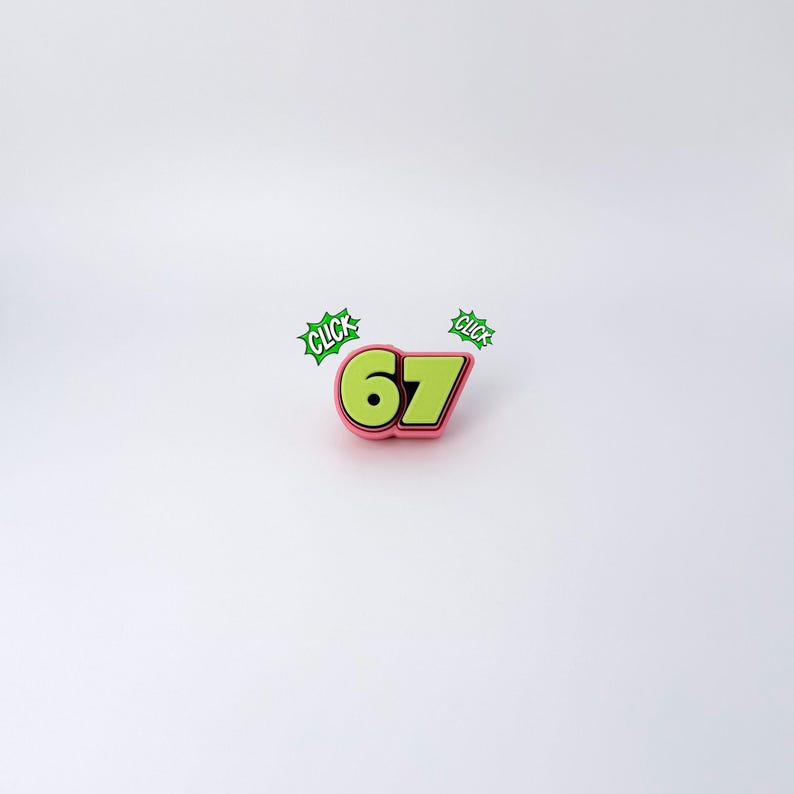 Six Seven Fidget Clicker Portachiavi – Giocattolo Antistress 67 Meme, Calmante Per Adulti E Bambini