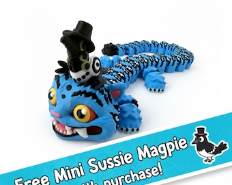 KPop Demon Hunters 19" Derpy Tiger Dragon | Cute Articulated Collectible K-pop Themed Dragon | Ultimate Gift Bundle