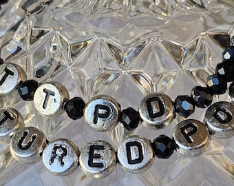 TTPD Tortured Poet Swiftie Friendship Bracelet Stack