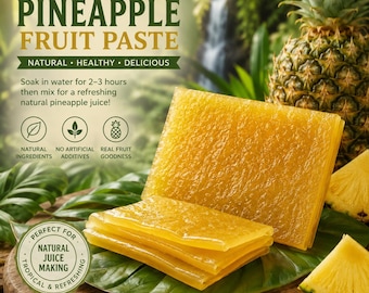Pasta de Abacaxi para Suco 400g – Concentrado Natural de Doce de Fruta, Lanche Saudável, Mistura para Bebida Tropical e Doce Conforto