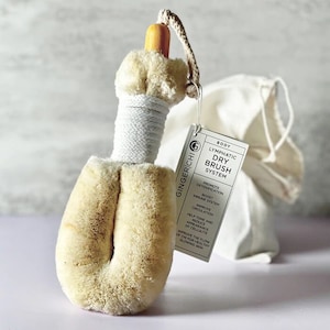GingerChi Sisal Brush - Bath & Shower Dry Skin Body Brush Spa-Natural Lymphatic Bristle Fibers to Improve Blood Circulation Exfoliate Skin