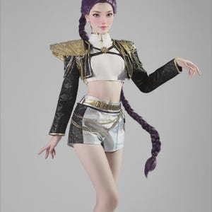 Tenue de cosplay Rumi, Costume d'Halloween de chasseur de démons Kpop, Fête de Noël (toutes les tailles)