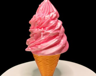 Ice Cream Cone Sculpture – Realistic 3D Print – Fun Home Decor