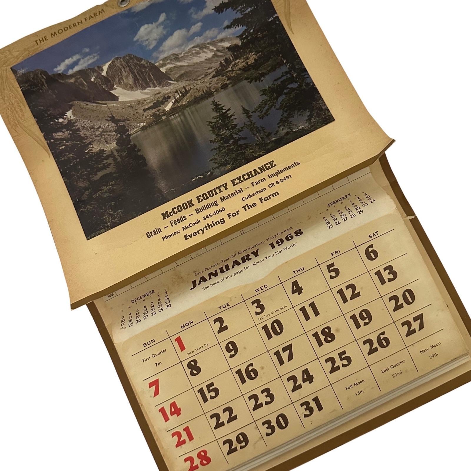 Calendar 1968 - Etsy