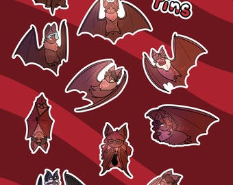Vampires SMP 1.5" Acrylic Bat Pins !!PRE-ORDERS!!