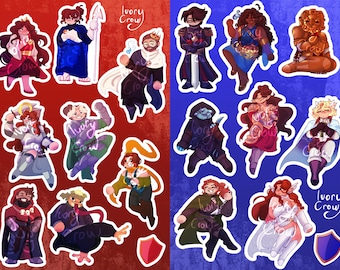 Bannerfall SMP 8.6" x 5.7" Sticker sheets !!PRE-ORDERS!! Apokuna - Owenjuice - Cherrifire - Smajor - 4cvit - NominalGravy - InTheLittleWood