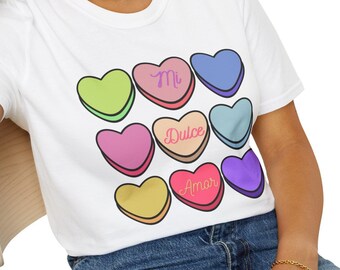 Mi Dulce Amor Heart Candy Tee, Valentine's Day, San Valentin, Love, My Sweet Love Tee