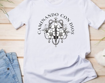 Caminando con Dios | Walking with God, Motivational Religious, Church, Christian, Inspirational shirt