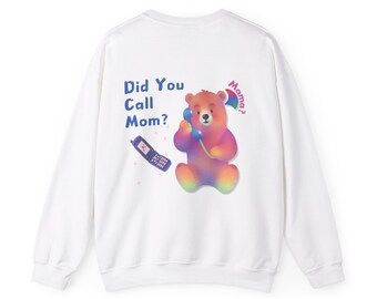 Hello? Did You Call Mom? Teddy Bear Phone Sparkle Unisex Heavy Blend™ Crewneck Sweatshirt