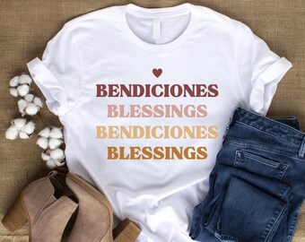 Bendiciones and Blessings Nude Tone Unisex Jersey Short Sleeve Tee