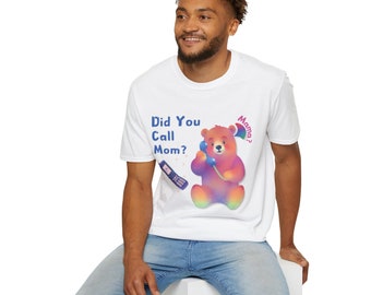 Did You Call Mom? Dreamy Bear Retro Cellphone Tee