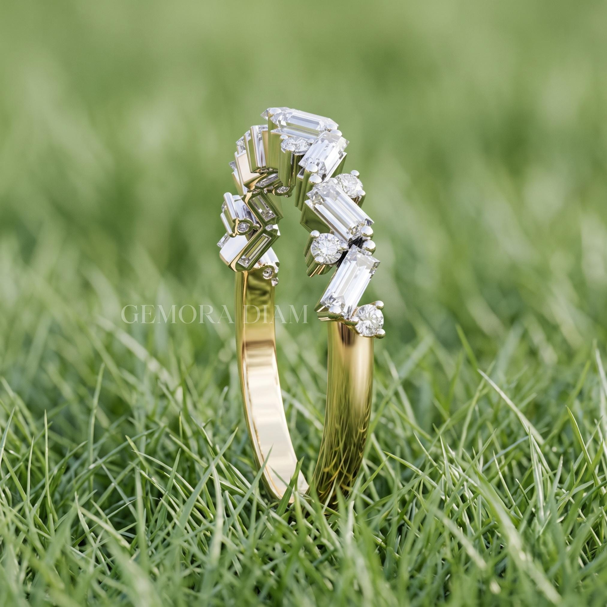Zig Zag White Gold Ring - Etsy