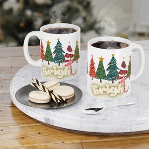 Tazza di ceramica natalizia personalizzata, tazza da caffè con nome personalizzato, regalo di Babbo Natale segreto