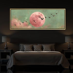 Luxurious Pink Moon Canvas