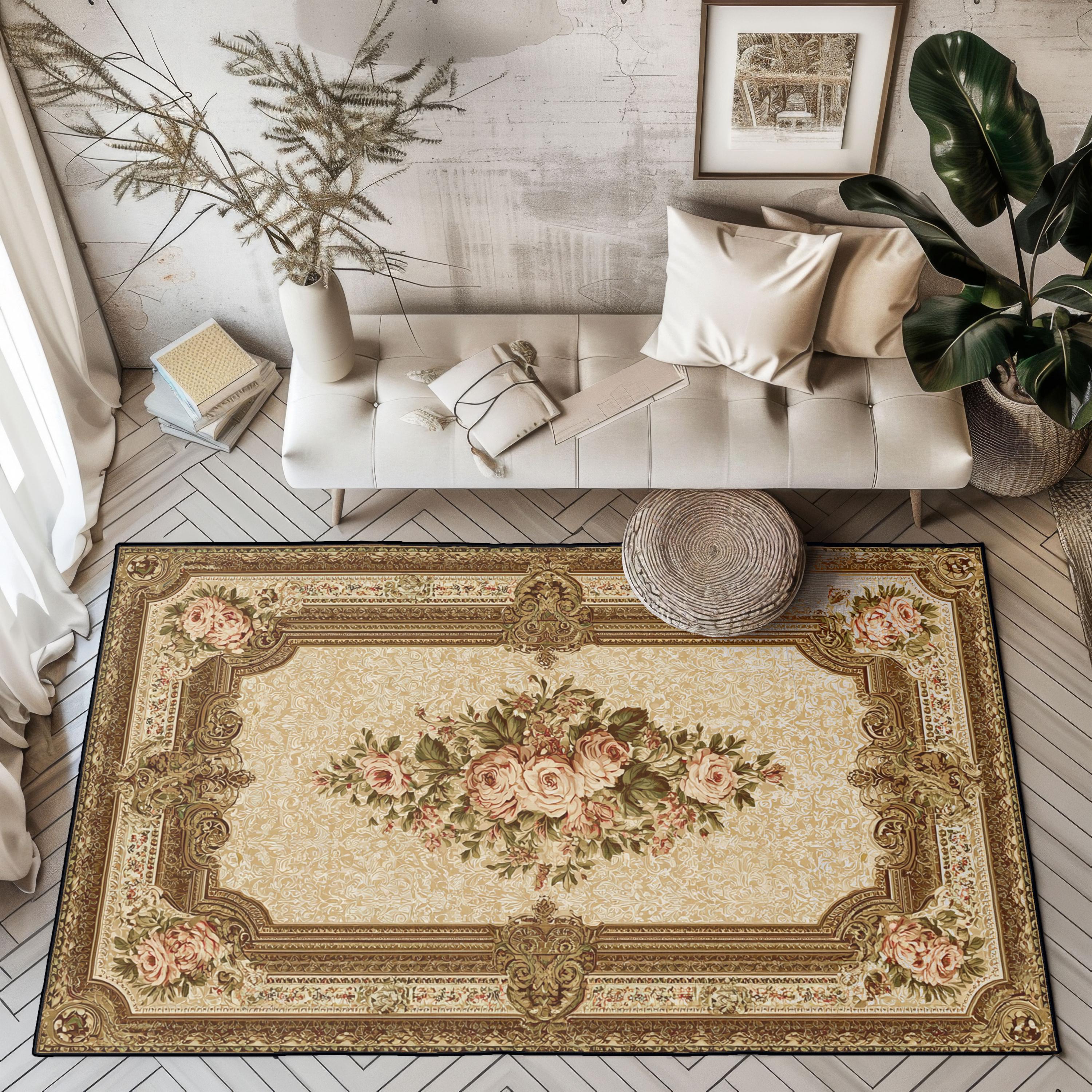 Vintage Rose Area Rug - Etsy