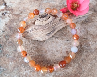Agate Carnelian Gemstone Bracelet