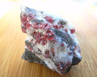 Cinnabar Crystal in Quartz Dolomite