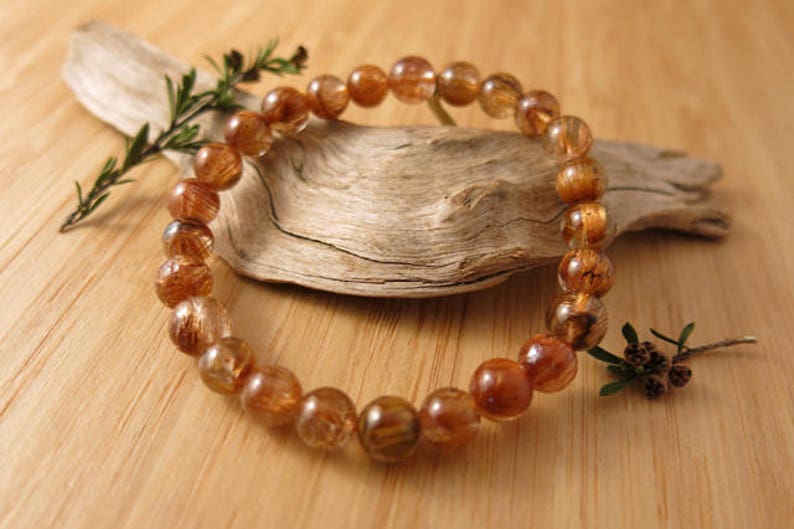Red Rutilated Quartz Bracelet