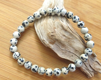 Dalmatian Stone Beaded Bracelet