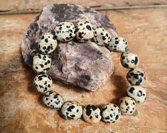 Dalmatian Jasper Stone Bracelet
