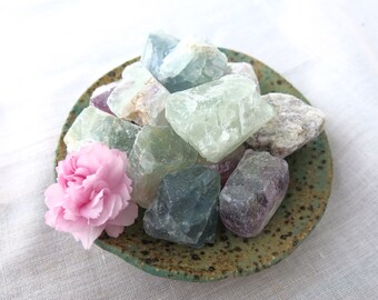 Rainbow Fluorite Crystal Rough