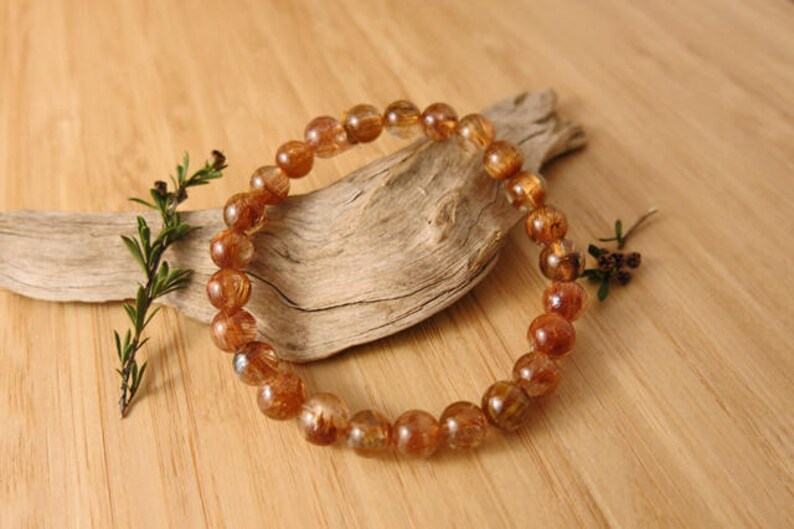 Red Rutilated Quartz Bracelet
