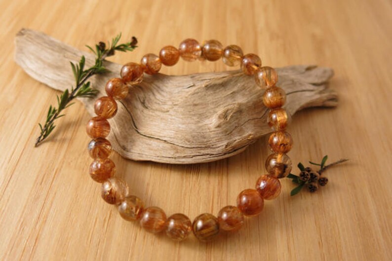 Red Rutilated Quartz Bracelet
