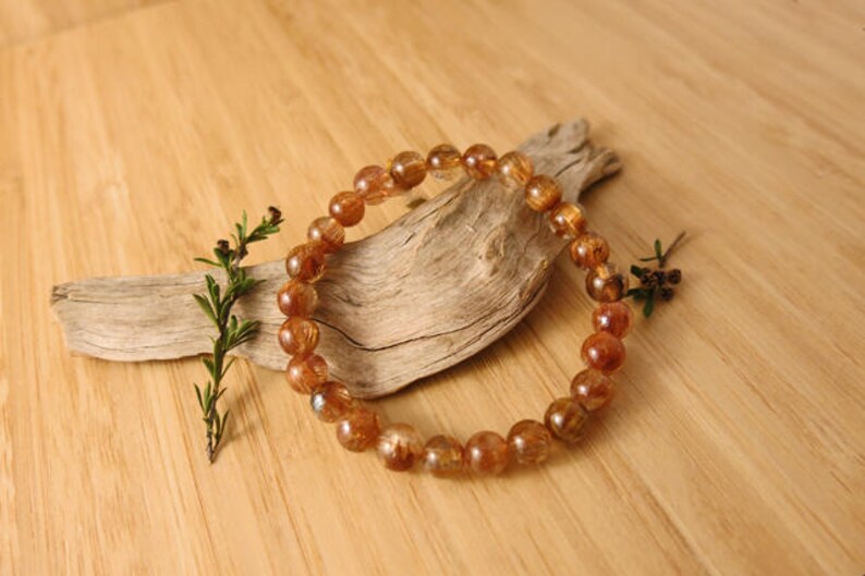Red Rutilated Quartz Bracelet
