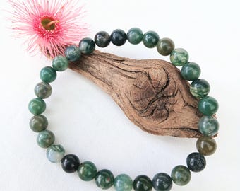 Green Moss Agate Bracelet