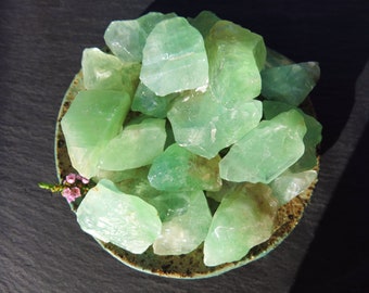 Green Calcite Crystal Raw Chunk